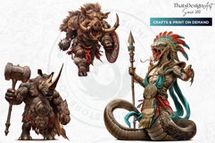 Epic Warrior Animal Clipart Set, gladiator tribal animals Product Image 6