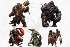 Epic Warrior Animal Clipart Set, gladiator tribal animals Product Image 9