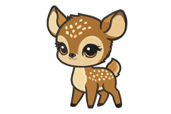 Baby Deer Machine Embroidery Design Product Image 1