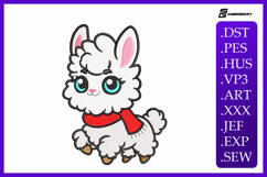 Dancing Llama Machine Embroidery Design Product Image 1