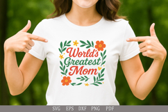 World’s Greatest Mom SVG Design for T-Shirts, Mugs and Gifts Product Image 1