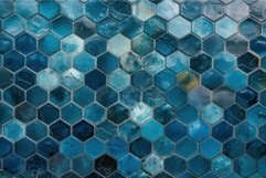 Blue hexagonal tile pattern texture Product Image 1