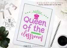 Queen of the classroom SVG PNG EPS DXF Product Image 6