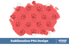 American 4th of July Cat Dog Paw Background Png Sublimation Product Image 1