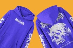 melange Heather oversize hoodie PSD Mockup - back and front Product Image 7