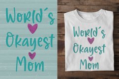 World&#039;s Okayest Mom Sublimation PNG Product Image 1