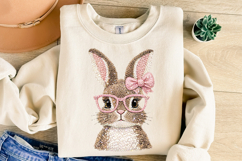 Easter Bunny png, Knit Bunny with Glasses png Product Image 8