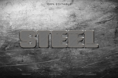 Gritty Steel Metal 3D Text Effect Product Image 1