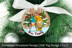 Merry Christmas Ornament PNG | Christmas Gnomes | Gift Tag Product Image 1