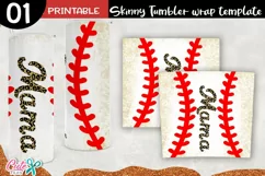 Mama baseball 20 Oz. Skinny Tumbler Product Image 2