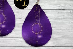 Aquarius earrings png,Horoscope earrings png desig Product Image 2