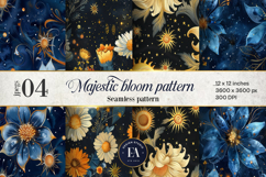 Seamless Majestic floral pattern, Abstract floral pattern Product Image 1
