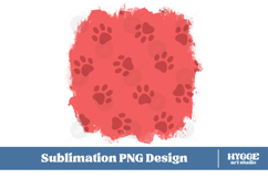 American 4th of July Cat Dog Paw Background Png Sublimation Product Image 1