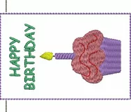 ITH Cupcake Gift Card Holder - Birthday Gift Card Holder - Machine Embroidery Product Image 2