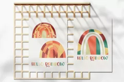 Abstract geometric rainbow png, aztec style jpg for nursery Product Image 3
