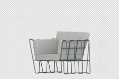 Isometric Arm Chair 3D isolated render Product Image 1