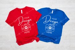 4th of July Mockup Bella Canvas 3001 Red True Royal T-Shirt Product Image 1