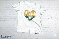 Honolulu Hawaii Cut File | Heart Word Art Product Image 2