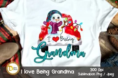 I Love Being Grandma | Cute Christmas Sublimation PNG Product Image 1
