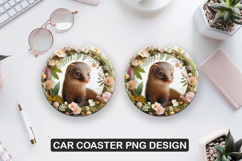 Pikkewyn Car Coaster Sublimation| Animal Coaster PNG Product Image 1