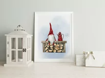 Watercolor Christmas sublimation designs|Gnome Christmas PNG Product Image 4