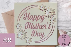 3D Floral Mother’s Day card | Paper cutting | Mother’s Day Product Image 1