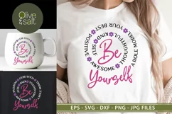 Be yourself svg, be you svg, self love svg inspirational svg Product Image 1