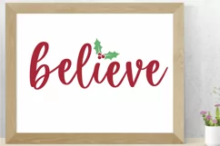 Believe Christmas SVG - PNG, DXF, SVG, EPS, Cut File Product Image 8