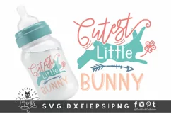 Cutest Little Bunny SVG | Easter Bunny SVG | Kids Easter SVG Product Image 1