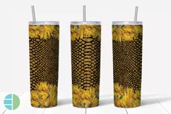 Sunflower Tumbler | Animal Print Skinny Tumbler Sublimation Product Image 7