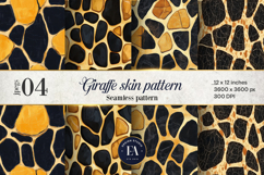 Giraffe Skin Digital Papers, Faux Fur Paper Product Image 1