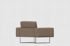 Isometric Arm Chair 3D isolated render Product Image 1