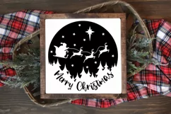Santa and Reindeer SVG File - Merry Christmas SVG File Product Image 3