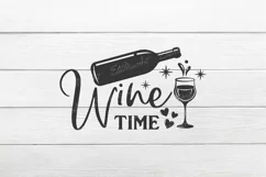 Wine Time SVG, Wine Svg, Wine Sayings Svg, Wine Glass svg Product Image 2