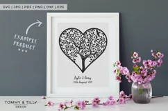 Heart Tree - Papercut Template SVG EPS DXF PNG PDF JPG Product Image 6