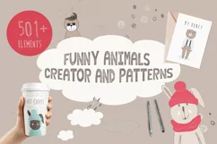  Funny Animals Creator & Patterns - Free Design of The Week Product Image 1