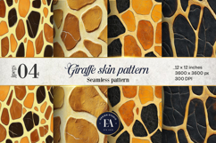 Giraffe Skin Digital Papers, Faux Fur Paper Product Image 1