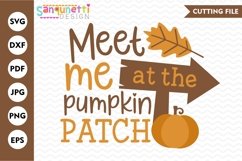 Meet me at the patch SVG, pumpkin autumn cut file Product Image 1