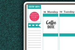 Coffee Date Planner Sticker I Script Words Planner Stickers Product Image 2