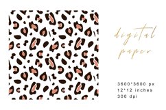 Leopard Animal Print Digital Paper. Leopard Seamless Pattern Product Image 1