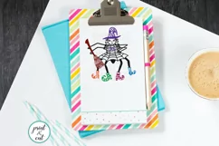 Cute Halloween Boo Spider Witch Hat svg dxf to cut to print Product Image 3