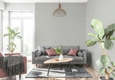 Wall mockup - Wallpaper mockup - Living room scene Product Image 3