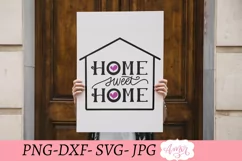 Home Sweet Home SVG | Farmhouse Sign Cut File Product Image 2