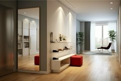 Modern entryway in stylish apartment interior Product Image 1
