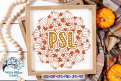 Pumpkin Spice Latte Mandala SVG | PSL Lovers Sign Product Image 1