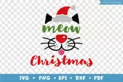 Meow Christmas - Cat Lover Christmas SVG PNG DXF EPS PDF Product Image 3
