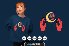 Find What Lights You Up for T-Shirt Design Product Image 1