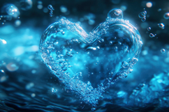 Heart Shape of Water Background Wallpaper Product Image 1