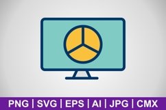 Vector Online Chart Icon Product Image 1