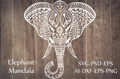 Elephant Mandala | vector files Product Image 1